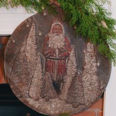 Rustic Belsnickel Metal Ornament Sign
