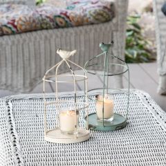 Rustic Birdcage Candle Holder Set of 2