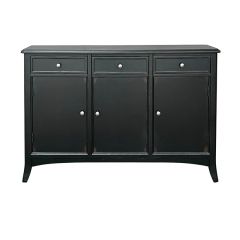 Rustic Black 3 Drawer Credenza