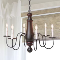 Rustic Black 6 Arm Chandelier