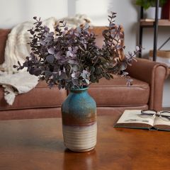 Rustic Blue Ombre Ceramic Vase