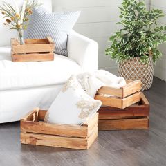 Rustic Board Crates Set of 4