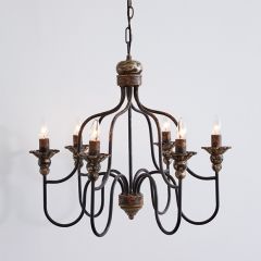 Rustic Candelabra Style Pendant Light