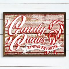 Rustic Candy Canes Wall Art