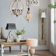 Rustic Charm Wood Panel Wall Lamp