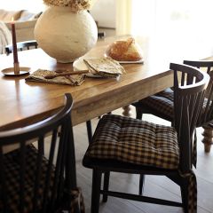 Rustic Check Chair Cushion