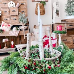 Rustic Chic Basket Candelabra