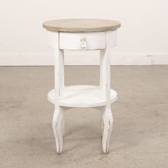 Rustic Chic Round Pine Side Table