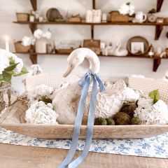 Rustic Chic Textured Swan Figure
