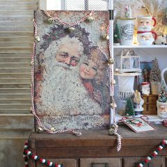 Rustic Christmas Greetings Metal Sign