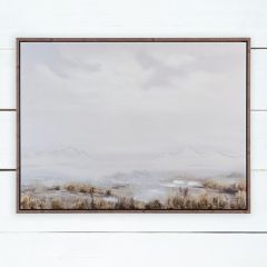 Rustic Contemporary Field Landscape Framed Art