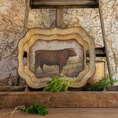 Rustic Decorative Bovine Tray