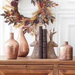 Rustic Deer Bust Bookends Set