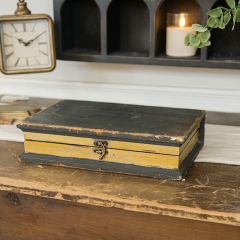 Rustic Distressed Black Book Storage Box