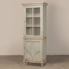 Rustic Distressed Bookcase Cabinet