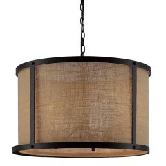 Rustic Drum Pendant Light