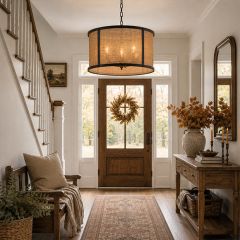 Rustic Drum Pendant Light
