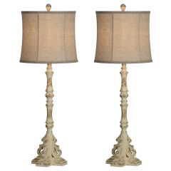 Rustic Elegance Farmhouse Buffet Lamp Set of 2