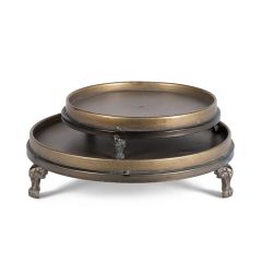 Rustic Elegance Footed Iron Display Trays Set of 2