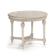 Rustic Elegance Round Elm Wood Side Table