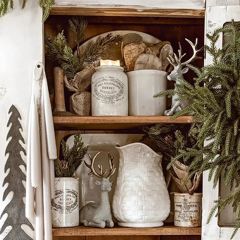 Rustic Elegance Textured Deer Figurines Set of 2