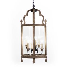 Rustic Elm Wood Chandelier | SHIPS FREE