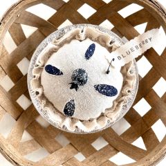 Rustic Fabric Blueberry Pie Accent Piece