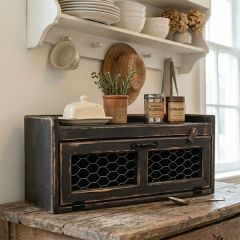 Rustic Farmhouse Chicken Wire Counter Box