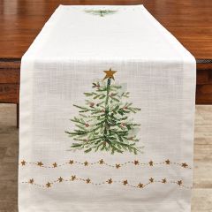 Rustic Farmhouse Christmas Stars Table Runner