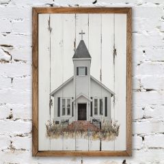 Rustic Farmhouse Church Print