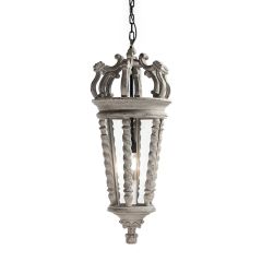 Rustic Farmhouse Distressed Wood Hanging Light