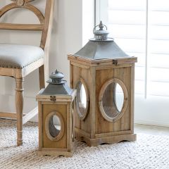 Rustic Farmhouse Dormer Lanterns Set of 2