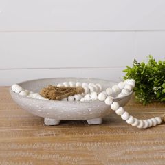 Rustic Farmhouse Footed Cement Bowl