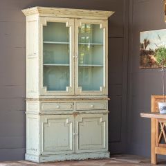 Rustic Farmhouse Glass Door Hutch