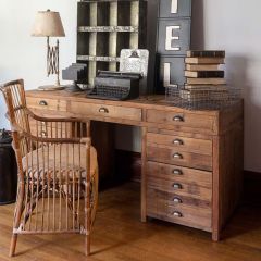 Rustic Farmhouse Map Drawer Desk