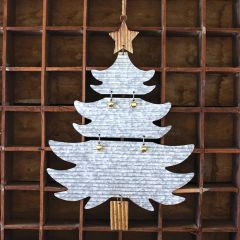 Rustic Farmhouse Metal Christmas Tree Door Hanger