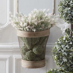 Rustic Farmhouse Metal Mesh Wall Basket