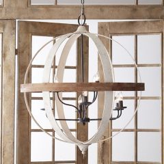 Rustic Farmhouse Orb Chandelier