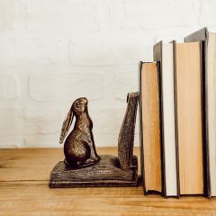 Rustic Farmhouse Rabbit Bookends
