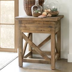 Rustic Farmhouse Square Side Table