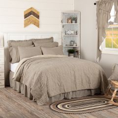 Rustic Farmhouse Ticking Stripe Quilt Coverlet