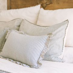 Rustic Farmhouse Ticking Stripe Standard Sham