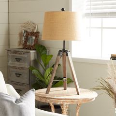 Rustic Farmhouse Tripod Table Lamp
