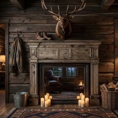 Rustic Farmhouse Wood Mantel