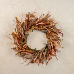 Rustic Faux Berry and Mixed Heather Wreath