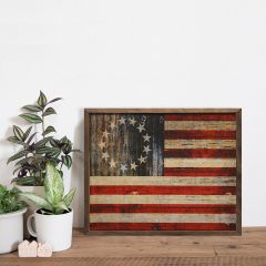 Rustic Flag Framed Wall Art