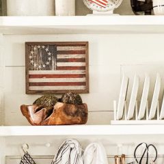 Rustic Flag Framed Wall Art