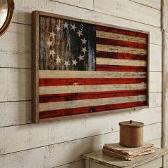 Rustic Flag Framed Wall Art
