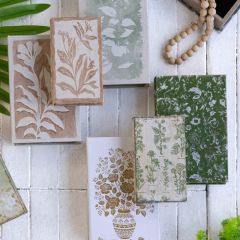 Rustic Floral Patterned Book Box Set of 2