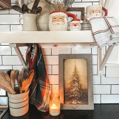 Rustic Framed Adorned Christmas Tree Vertical